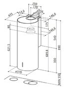 Вытяжка Faber CYLINDRA/2 EV8 2EL XH890 фото 4