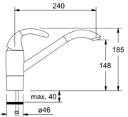 Смеситель Франке 810 хром фото 2 Смеситель Franke 810 хром фото 2