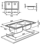 Мойка Смег LM862 фото 2 Мойка Smeg LM862 фото 2