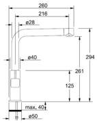 Смеситель Франке 260 хром фото 2 Смеситель Franke 260 хром фото 2
