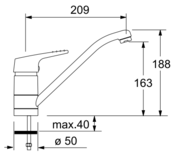 Смеситель Франке 460-1 оптика титана фото 2 Смеситель Franke 460-1 оптика титана фото 2