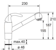 Смеситель Франке 800 хром фото 3 Смеситель Franke 800 хром фото 3