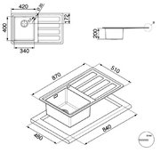 Мойка Смег LMN861S фото 2 Мойка Smeg LMN861S фото 2
