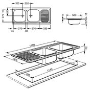 Мойка Смег LX116D-2 фото 3 Мойка Smeg LX116D-2 фото 3
