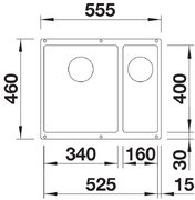 Мойка BLANCO SUBLINE 340/160-U Silgranit серый беж, чаша справа фото 3 Мойка BLANCO SUBLINE 340/160-U Silgranit серый беж, чаша справа фото 3