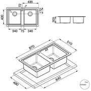 Мойка Смег LMN862 фото 2 Мойка Smeg LMN862 фото 2