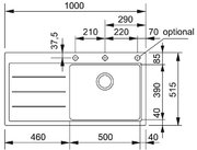 Мойка Франке MTF 611 белый чаша слева фото 2 Мойка Franke MTF 611 белый чаша слева фото 2