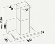 Вытяжка Falmec Lumina 90 Glass Black island (NRS) фото 2