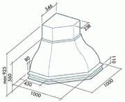 Вытяжка Falmec Iris Tulip ANG (600) S орех Вытяжка Falmec Iris Tulip ANG (600) S орех