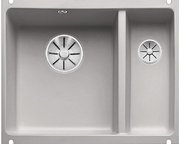 Мойка Бланко SUBLINE 350/150-U керамика отводная арматура InFino® серый алюминий фото Мойка Blanco SUBLINE 350/150-U керамика отводная арматура InFino® серый алюминий фото