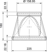 Переходник прямоугольн./круглый Фабер RRC 220х90мм фото 2 Переходник прямоугольн./круглый Faber RRC 220х90мм фото 2