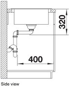 Мойка BLANCO ELON 45 S Silgranit черный, клапан-автомат фото 4 Мойка BLANCO ELON 45 S Silgranit черный, клапан-автомат фото 4