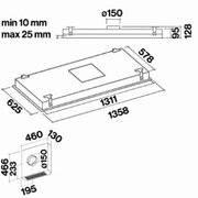 Встраиваемая вытяжка Falmec Nuvola isola 140 white фото 2