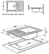 Мойка Смег LGR861 фото 2 Мойка Smeg LGR861 фото 2