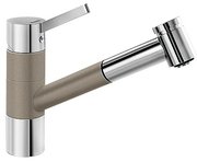 Смеситель Blanco Tivo-S chrome/Silgranit серый беж Смеситель Blanco Tivo-S chrome/Silgranit серый беж