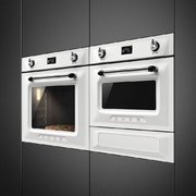Компактный духовой шкаф с пароваркой Smeg SF4920VCB1 фото 3