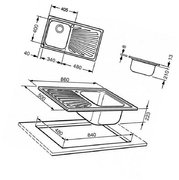 Мойка Смег SP861D фото 2 Мойка Smeg SP861D фото 2