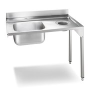 Стол с мойкой и отверстием для слива Smeg WT01R-1 Стол с мойкой и отверстием для слива Smeg WT01R-1