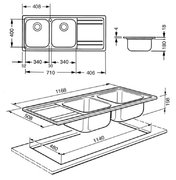 Мойка Смег LE116S фото 2 Мойка Smeg LE116S фото 2