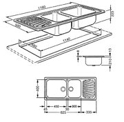 Мойка Смег SG116D фото 2 Мойка Smeg SG116D фото 2