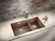 Мойка Бланко SUBLINE 430/270-U с отводной арматурой InFino® черный фото 2 Мойка Blanco SUBLINE 430/270-U с отводной арматурой InFino® черный фото 2