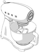 Планетарный миксер Смег SMF02PBEU фото 4 Планетарный миксер Smeg SMF02PBEU фото 4