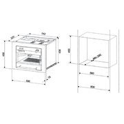 Встраиваемая кофемашина Ilve ES-645C Burgundy (ручки латунь) фото 2