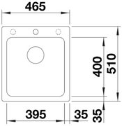 Мойка BLANCO NAYA 45 Silgranit кофе фото 2 Мойка BLANCO NAYA 45 Silgranit кофе фото 2