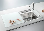 Мойка Blanco Statura 6-IF Crystal белое стекло нержавеющая сталь фото 2