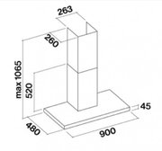Вытяжка Falmec Luce 90 Glass White wall фото 2