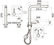 Смеситель Омойкири NARA 2 PLUS-S C фото 2 Смеситель Omoikiri NARA 2 PLUS-S C фото 2