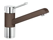 Смеситель Blanco Zenos chrome/Silgranit кофе Смеситель Blanco Zenos chrome/Silgranit кофе