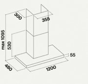 Вытяжка Falmec Lumina 120 Glass Black wall (NRS) фото 3