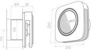 Воздухоочиститель Elica SNAP Wi-Fi TAUPE BROWN фото 2