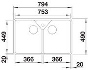 Мойка BLANCO VILLAE Double глянцевый белый фото 4 Мойка BLANCO VILLAE Double глянцевый белый фото 4