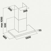 Вытяжка Falmec Lumina 120 Glass White wall (NRS) фото 2