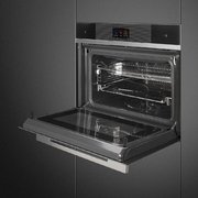Компактный духовой шкаф с пароваркой Smeg SF4104WVCPN фото 4