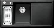 Мойка Бланко AXON II 6 S (чаша слева) керамика клапан-автомат InFino® черный фото Мойка Blanco AXON II 6 S (чаша слева) керамика клапан-автомат InFino® черный фото