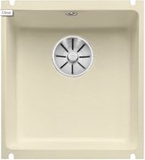 Мойка Blanco SUBLINE 375-U керамика отводная арматура InFino® жасмин фото