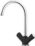 Смеситель Бланко Amona chrome/silgranit антрацит фото Смеситель Blanco Amona chrome/silgranit антрацит фото