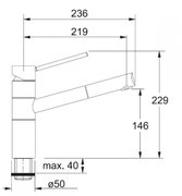 Смеситель Franke Landy 350 выдвижной шланг хром фото 3