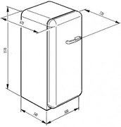 Холодильник Смег CVB20LP фото 4 Холодильник Smeg CVB20LP фото 4