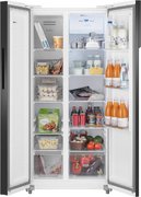 Отдельностоящий холодильник с инвертором Weissgauff WSBS 500 Inverter NoFrost White Glass фото 4