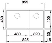 Мойка BLANCO SUBLINE 480/320-U Silgranit кофе фото 3 Мойка BLANCO SUBLINE 480/320-U Silgranit кофе фото 3