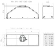 Встраиваемая вытяжка Pando GTI/810 INOX V.1050 ECO SEC PLUS фото 4