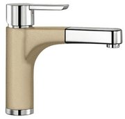 Смеситель Blanco Pylos-S chrome/Silgranit шампань фото