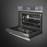Комбинированный духовой шкаф с функцией СВЧ Smeg SF4102MCS фото 2