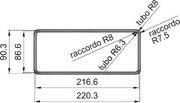Переходник промежуточный прямоугольный Фабер RCR 220x90 мм фото 2 Переходник промежуточный прямоугольный Faber RCR 220x90 мм фото 2