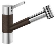 Смеситель Blanco Tivo-S chrome/Silgranit кофе Смеситель Blanco Tivo-S chrome/Silgranit кофе