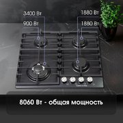 Газовая варочная панель Zigmund Shtain G 20.6 B фото 3